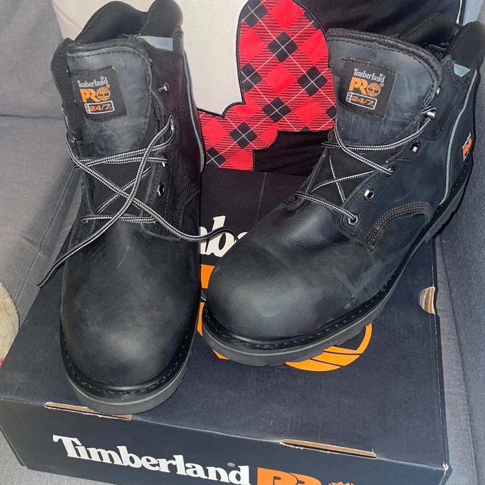 NIB Timberland Steel Safety Toe Work Boots 14 - Picture 1 of 8